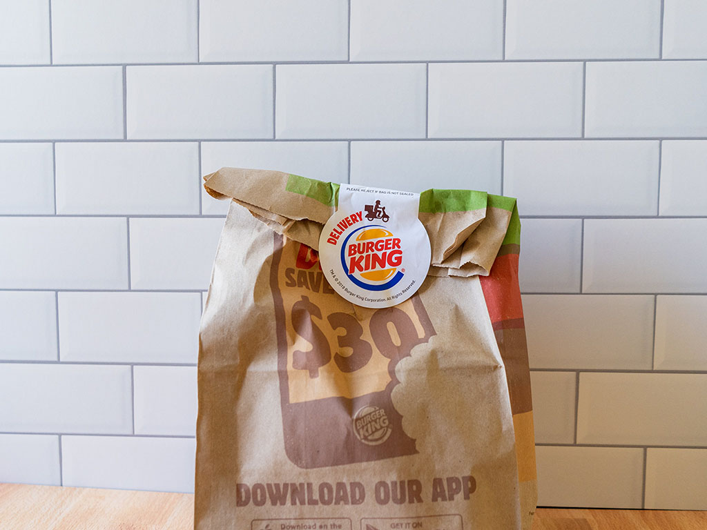 Burger King food bag