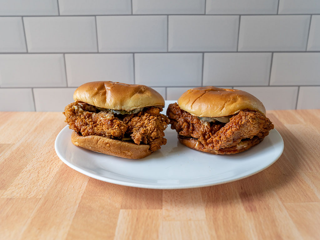 Two BK Spicy Hand-Breaded Crispy Chicken Sandwiches